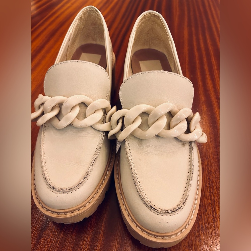 Trending for Spring! DOLCE VITA Lug Sole Platform Loafer With Chain Detail